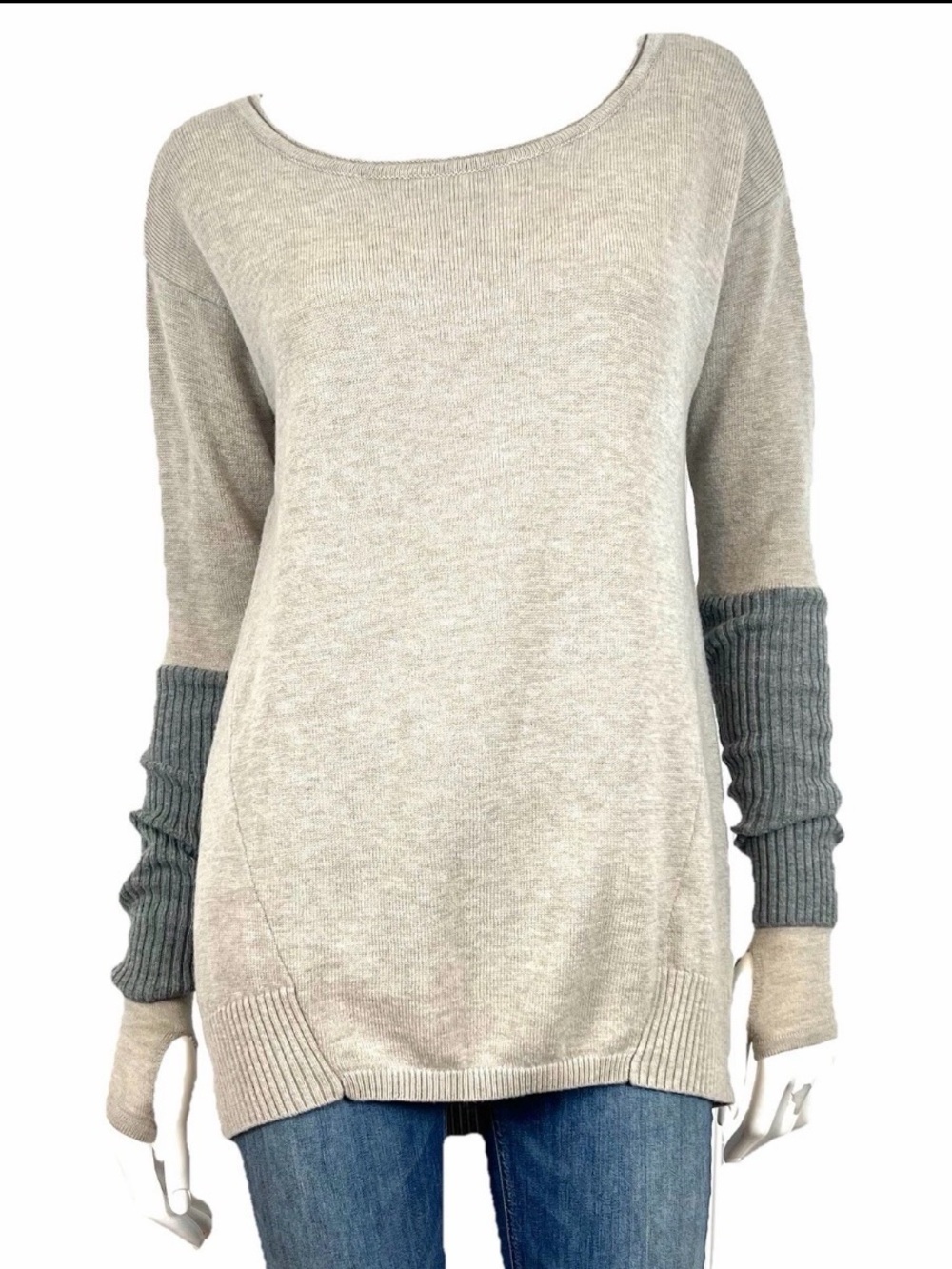 Athleta Tan Merino Nopa Extra Fine Wool Pullover Sweater.  Sz Small